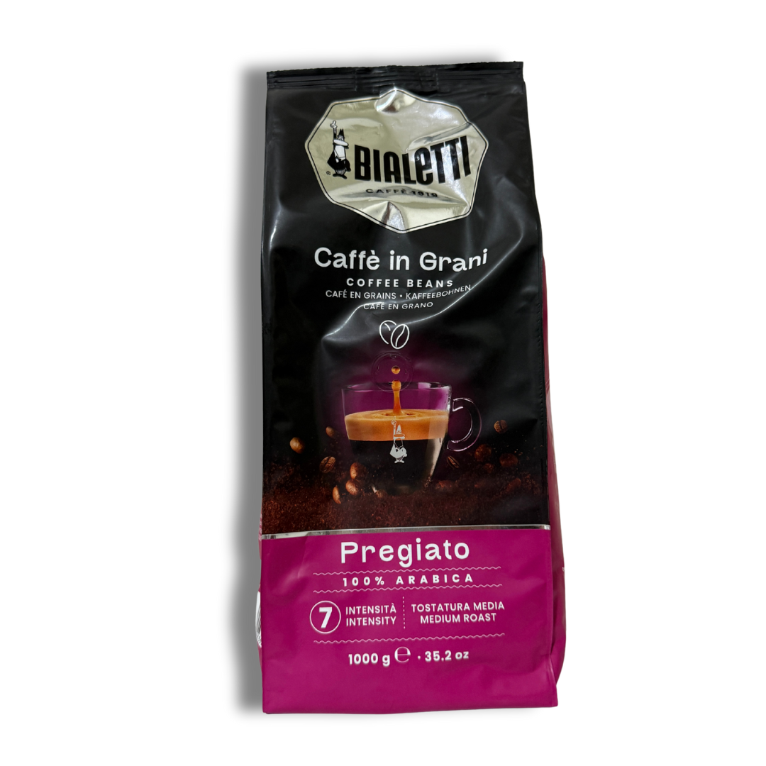 BIALETTI - 1 Kg - Pregiato Whole Bean Coffee